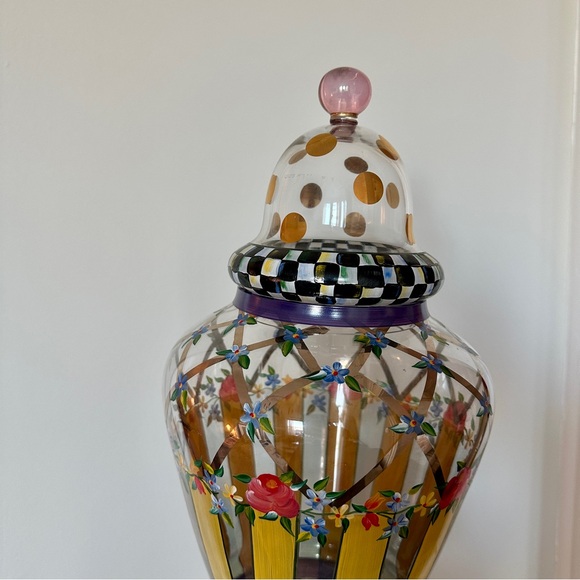 NWT Authentic MACKENZIE-CHILDS Garland Apothecary Jar - Picture 3 of 16